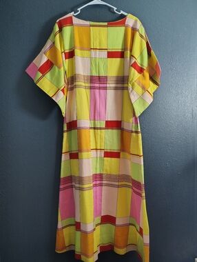 Frances Valentine Vibrant Colorblock Artsy Cheerful Bold maxi dress